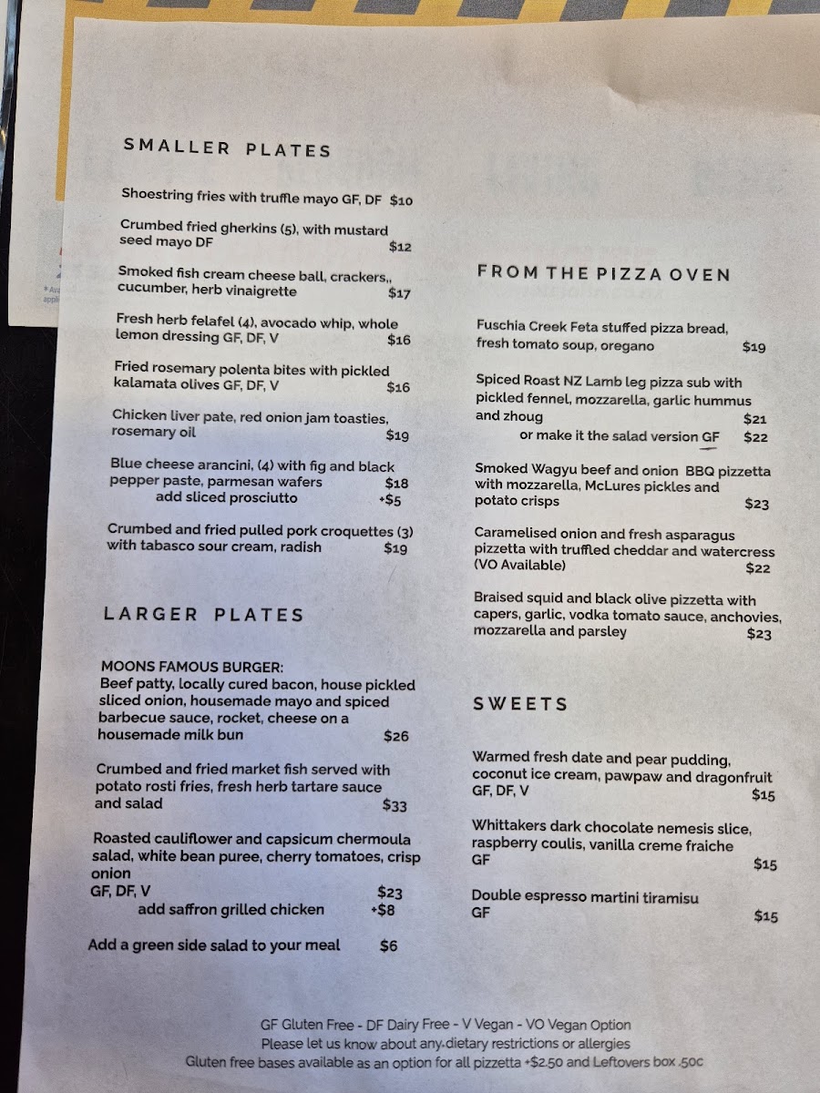 Menu Moons Restaurant And Bar-1