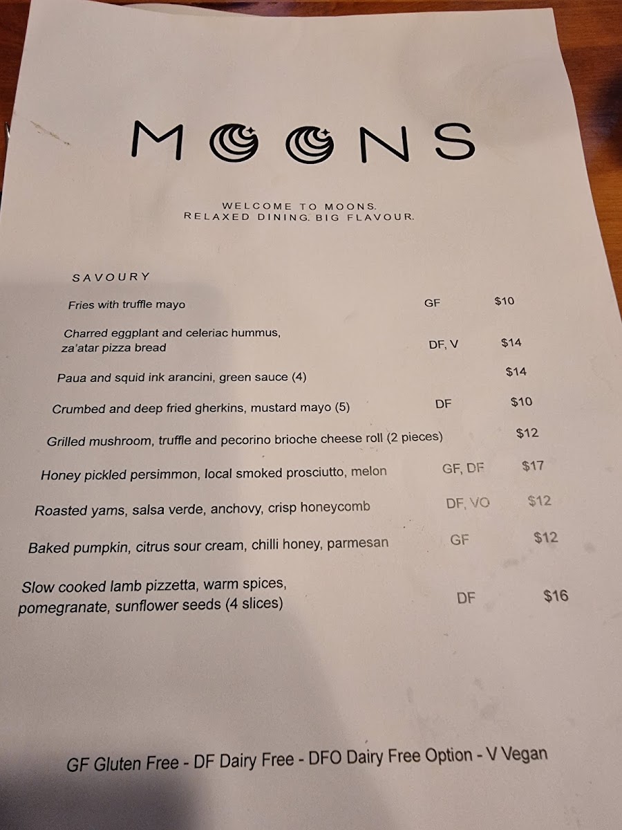 Menu Moons Restaurant And Bar-5